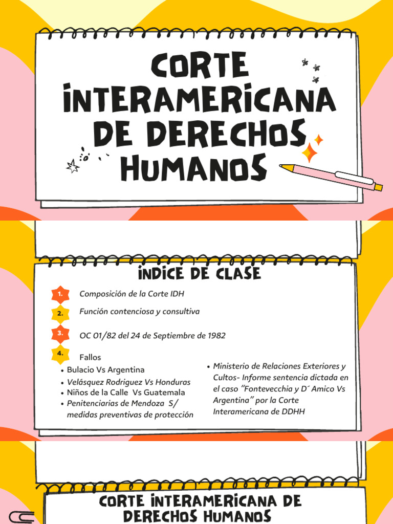 Funciones y Composición de la Corte IDH | PDF | Convenio europeo de ...