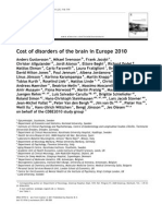 Cost of Disorders of the Brain in Europe - EurNeuro2011 - Copy