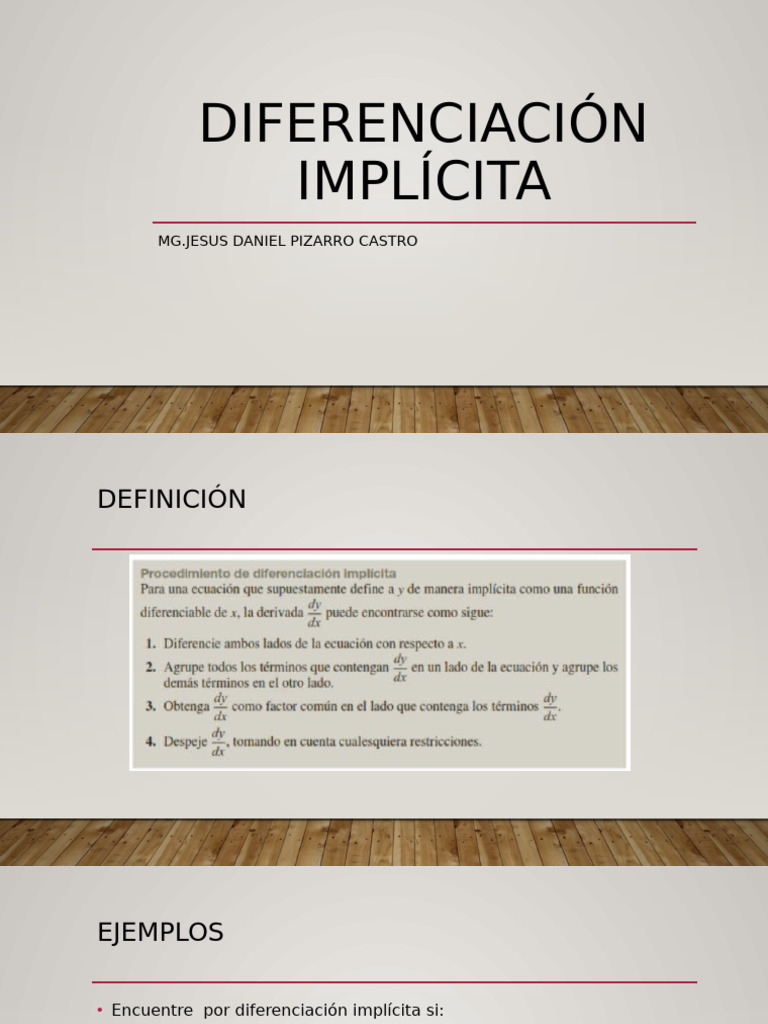 Diferenciación Implícita: Ejemplos y Soluciones | PDF