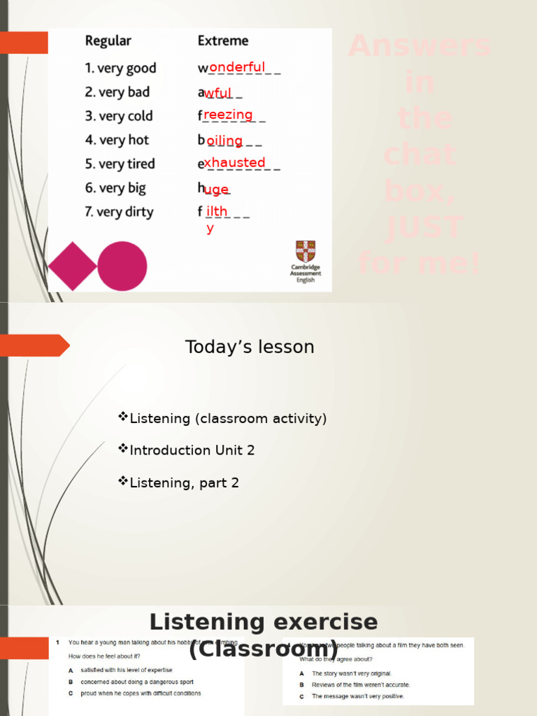 Classroom Listening Activity Guide | PDF