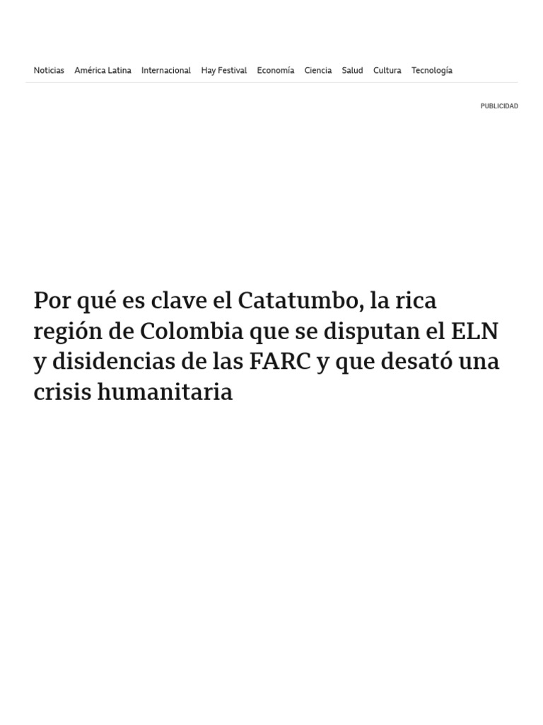 Crisis humanitaria en el Catatumbo | PDF | Colombia