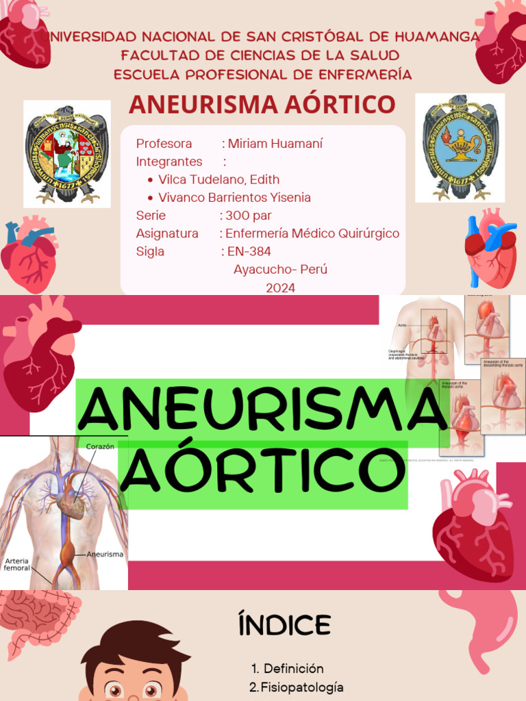 Aneurisma Aórtico: Definición y Prevención | PDF | Aorta | Angiología