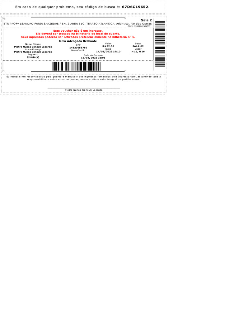 Ingresso | PDF