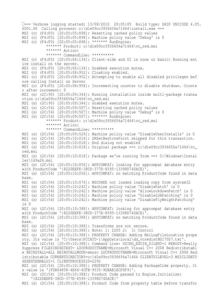 Installation Log Analysis | PDF | Operating System Technology | X86 ...