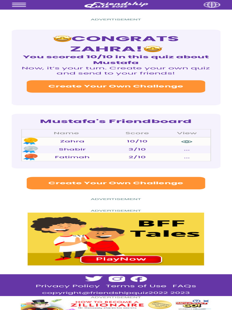 BFF Friendship Test! Accept This Challenge Now! 2 | PDF