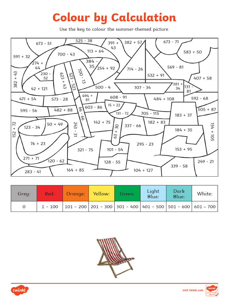 Colour by Calculation Worksheets | PDF