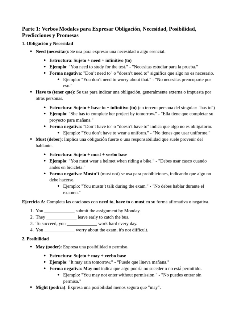 Verbo Modal y Voz Pasiva en Inglés | PDF | Sintaxis | Mecánica del lenguaje