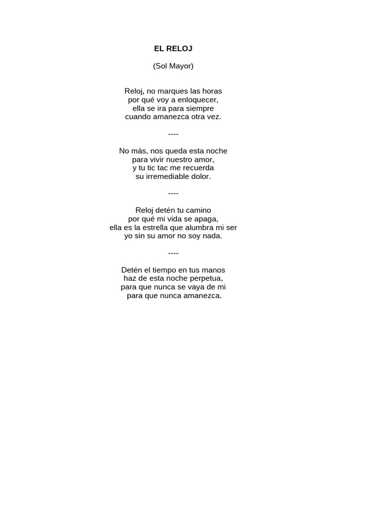 Letras de Canciones Antiguas en Español | PDF | Amor