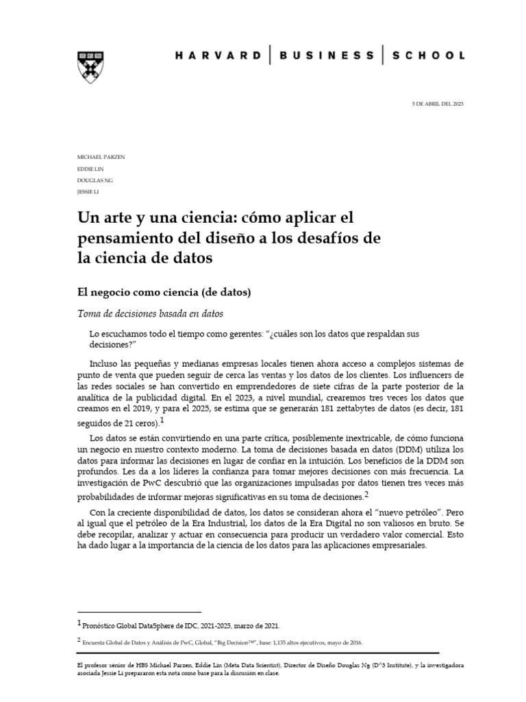How To Apply Design Thinking To Data Science Challenges-ESP | PDF | El ...