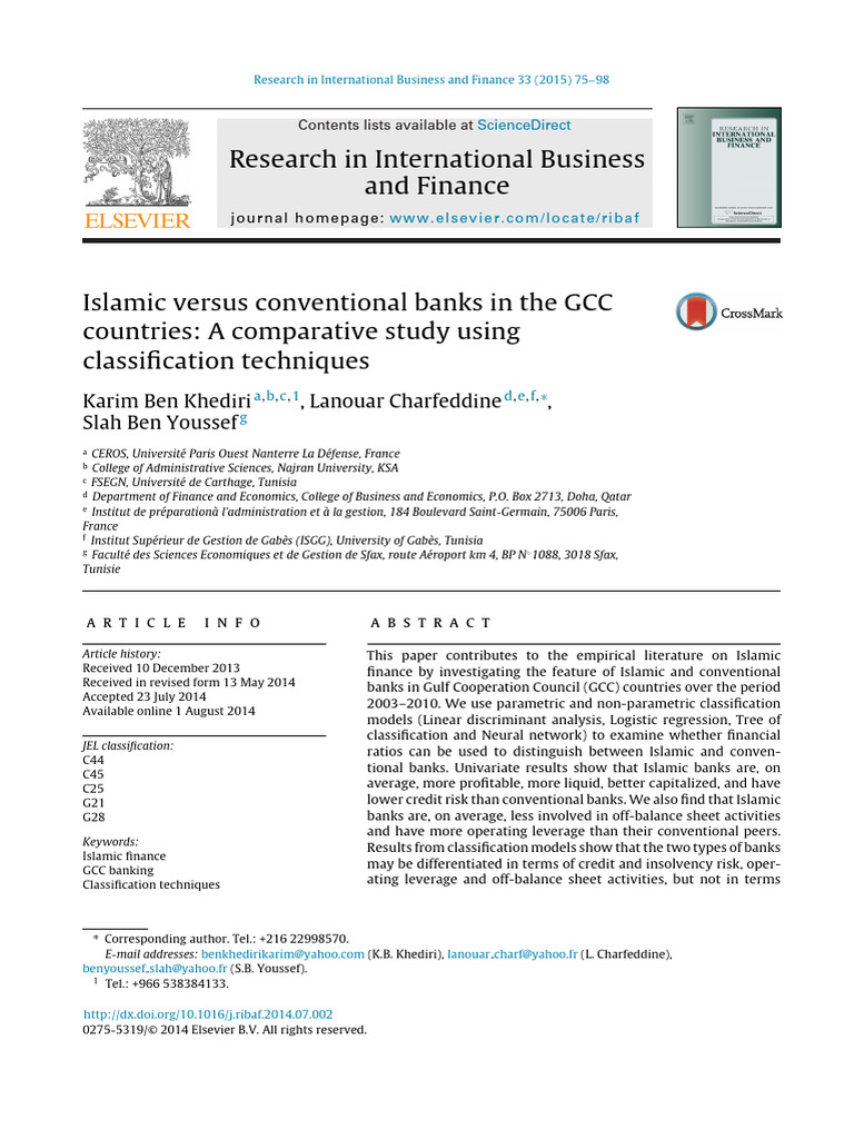 5 Islamic Versus Conventional Banks in the GCC | PDF | Islamic Banking ...