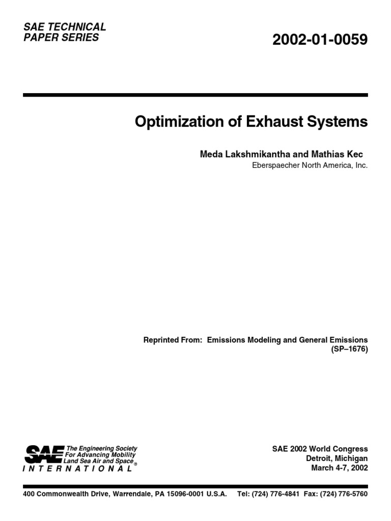 02 Optimization of Exhaust Systems | PDF | Steel | Temperature