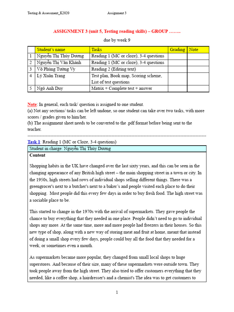 Group 14 Assignment 3 | PDF | Supermarket | Adolescence