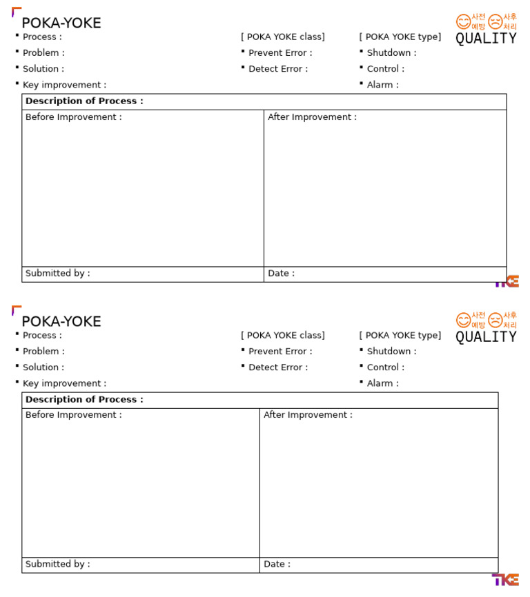 Poka-Yoke Error Prevention Process Guide | PDF