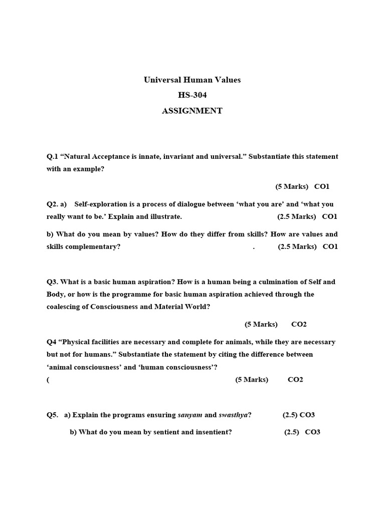 Uhv Assignment - It A, It B, It C | PDF