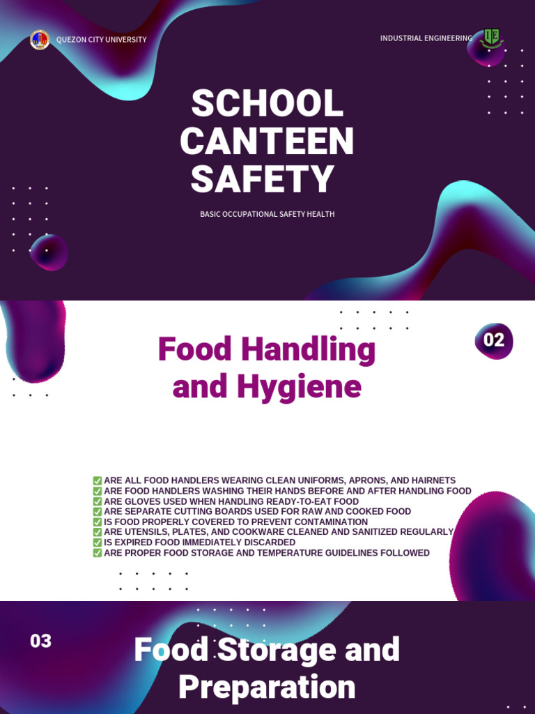 School Canteen Safety Guidelines | PDF | Food Storage | Food Safety
