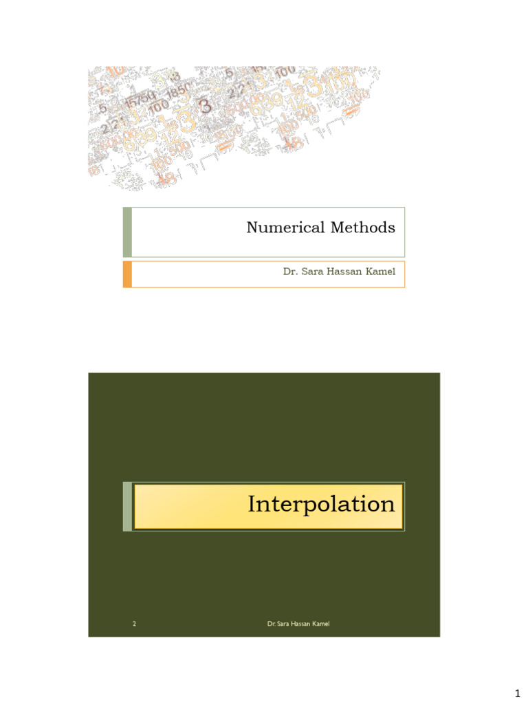 Lec8 Numerical SK Interp | PDF | Interpolation | Computational Science