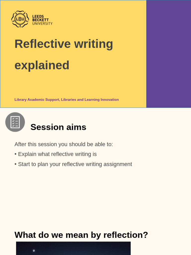 Reflective Writing Explained | PDF