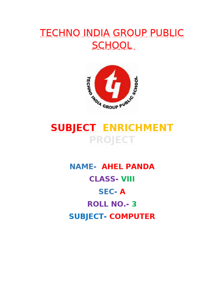 Techno India Group Public School | PDF