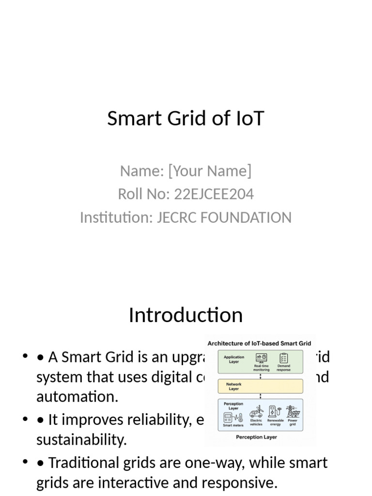 Smart Grid IoT Architecture Overview | PDF
