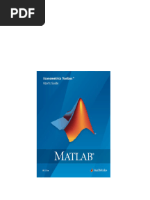 MATLAB Econometrics Toolbox User s Guide The Mathworks pdf download