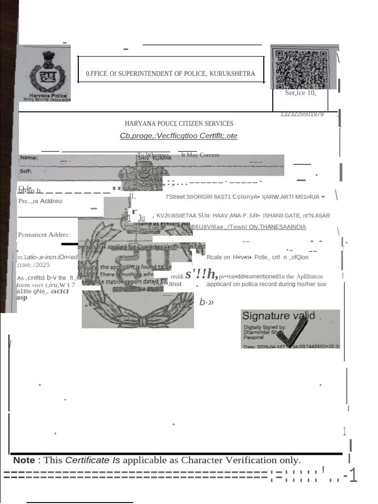 This Applic Ble A Hara Er Verification Only | PDF