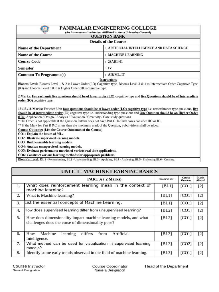 23ad1401 Machine Learning Updated | PDF | Machine Learning | Support ...