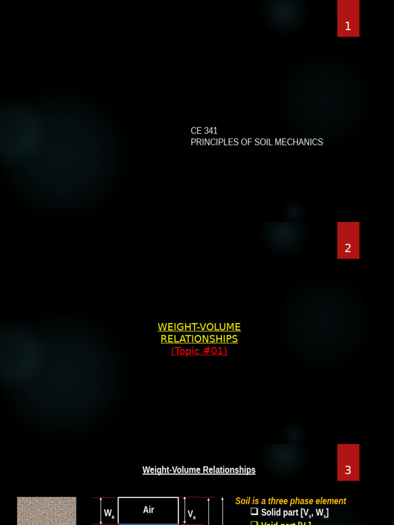Soil Mechanics: Weight-Volume Relationships | PDF | Soil Mechanics ...