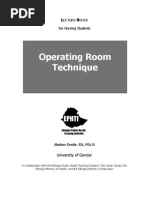 Operating Room Skills Checklist | PDF | Surgery | Neurosurgery