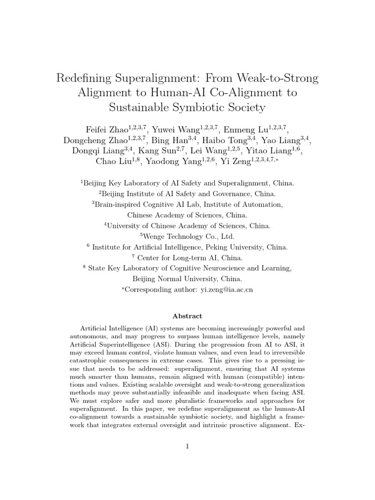 Redefining AI Superalignment Concepts | PDF | Empathy | Intelligence ...