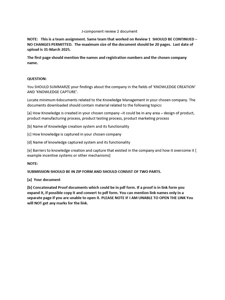 J-Component Knowledge Management Review | PDF