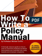 How To Write A Policy Manual