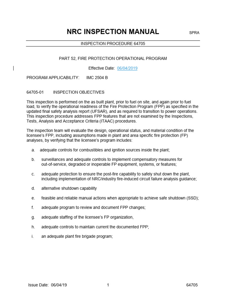 ML19039A064 | PDF | Nuclear Regulatory Commission | Firefighting