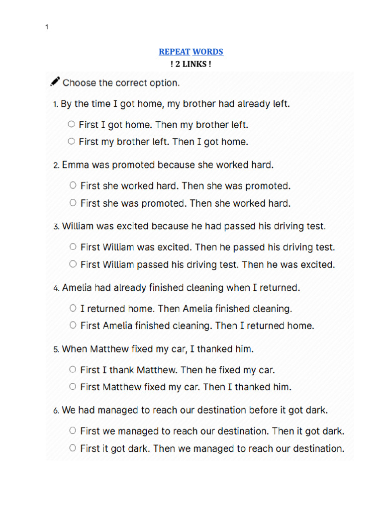 Repeat Words: ! 2 Links ! | PDF