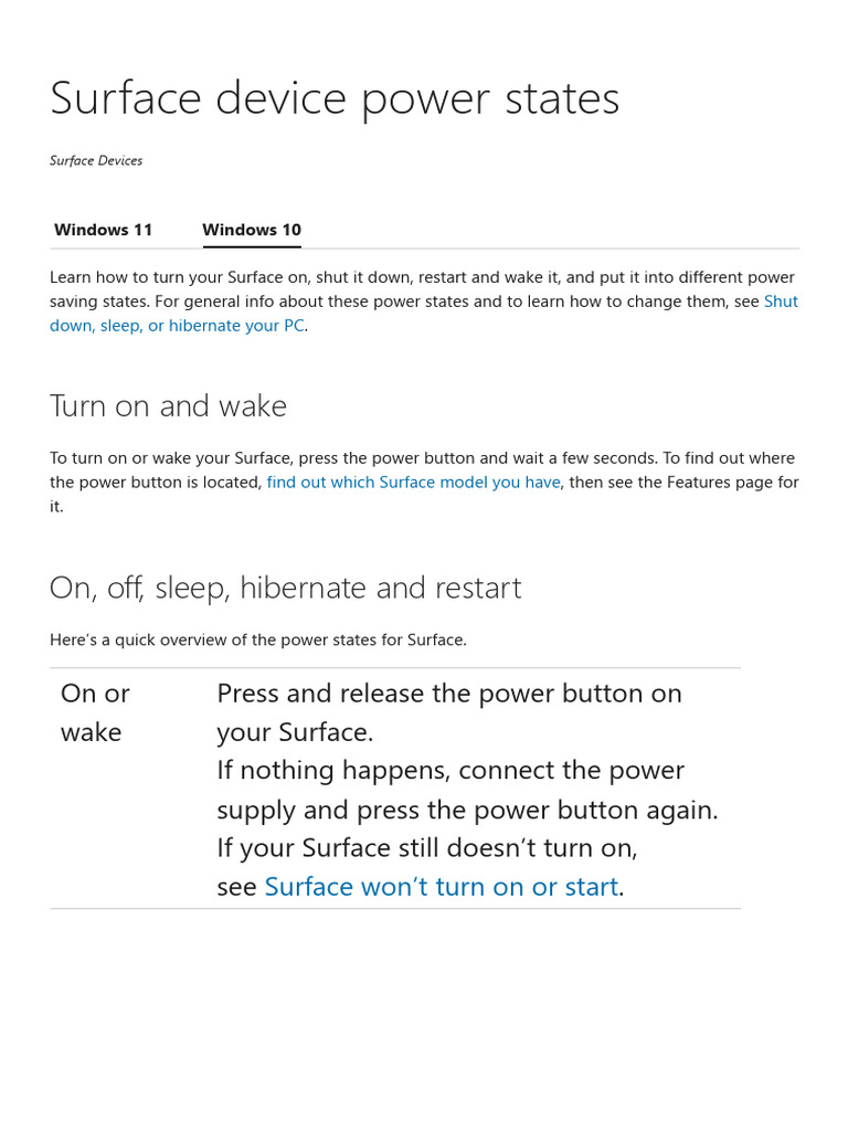 Surface Device Power Management Guide | PDF | Computing | Personal ...