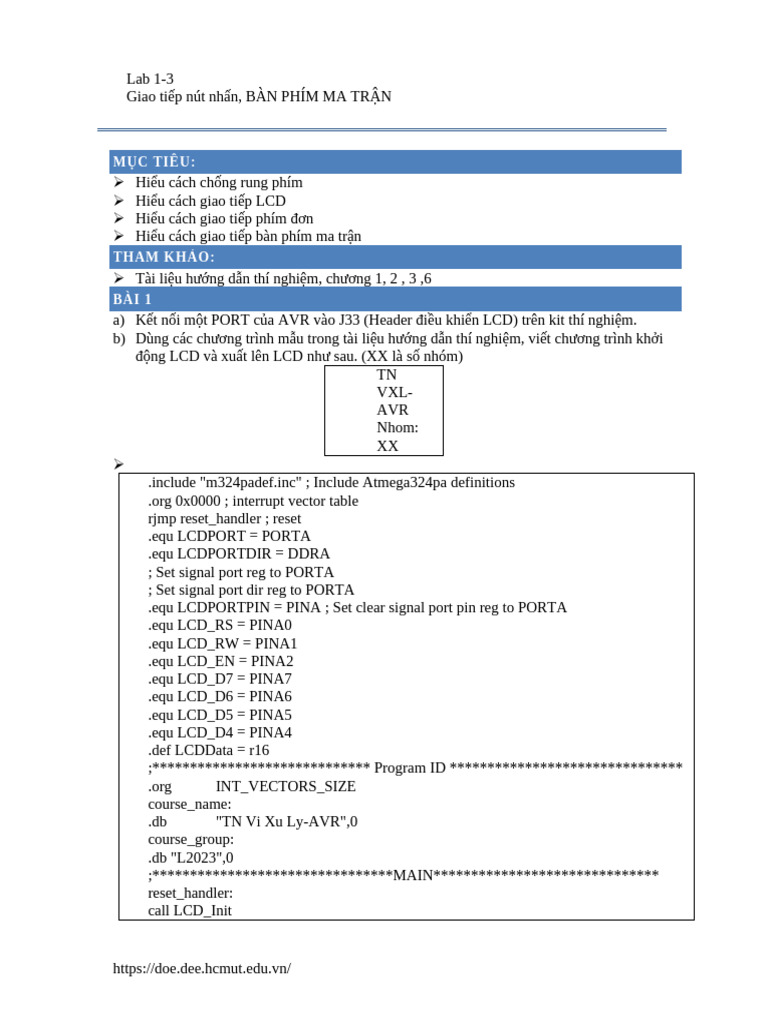 AVR LCD and Matrix Keyboard Guide | PDF | Central Processing Unit ...