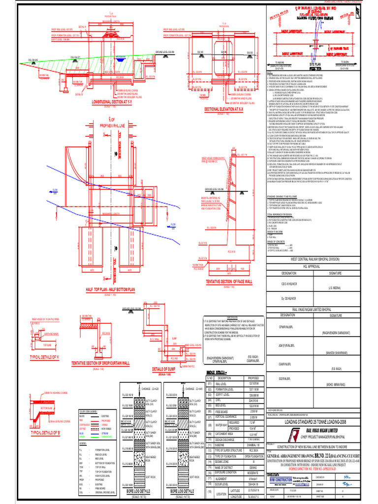 Indore 90° Bridge Construction Plan | PDF | Foundation (Engineering ...