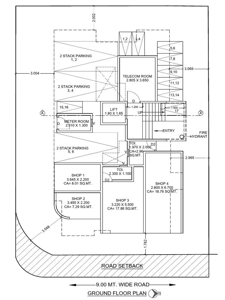 Ground Floor Plan with Shop Layouts | PDF