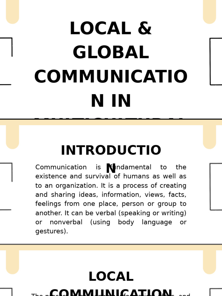 Local and Global Communication in Multicultural Setting | PDF ...