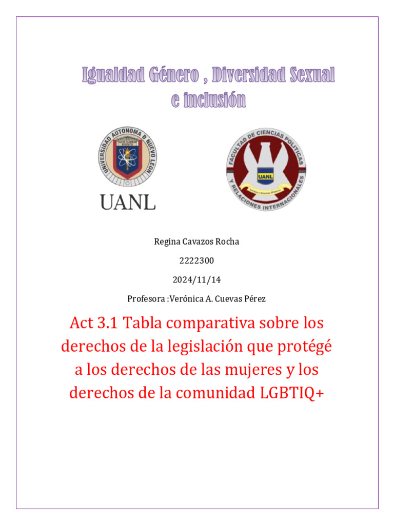 Igualdad de Derechos Humanos y Género | PDF | La violencia contra las ...