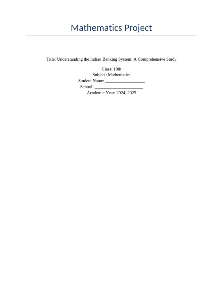 Mathematics Project Full Part1 | PDF