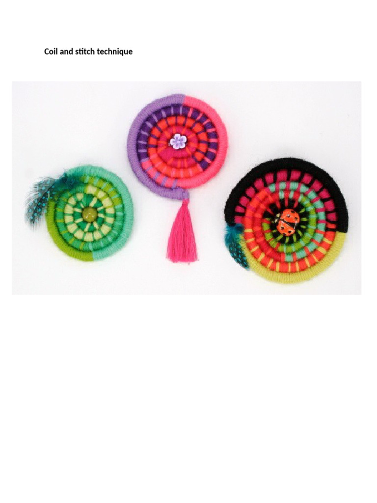 Coil and Stitch Technique | PDF