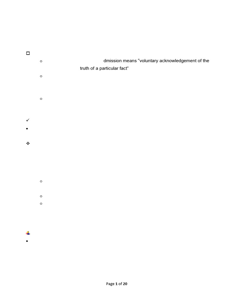 Understanding Legal Admissions and Confessions | PDF | Confession (Law ...