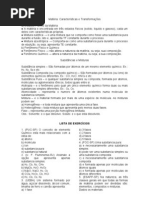 exercício substâncias sgtest