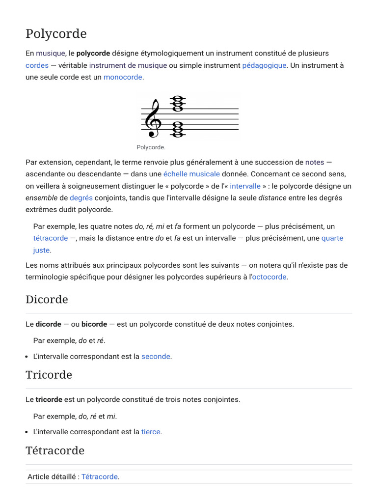 Comprendre le polycorde en musique | PDF | Intervalle (Musique) | Gamme ...