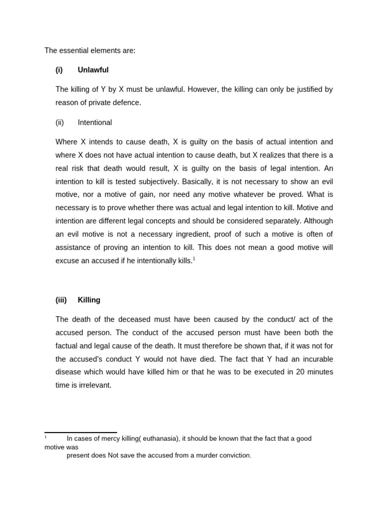 Key Elements of Homicide Law | PDF | Misconduct | Public Law