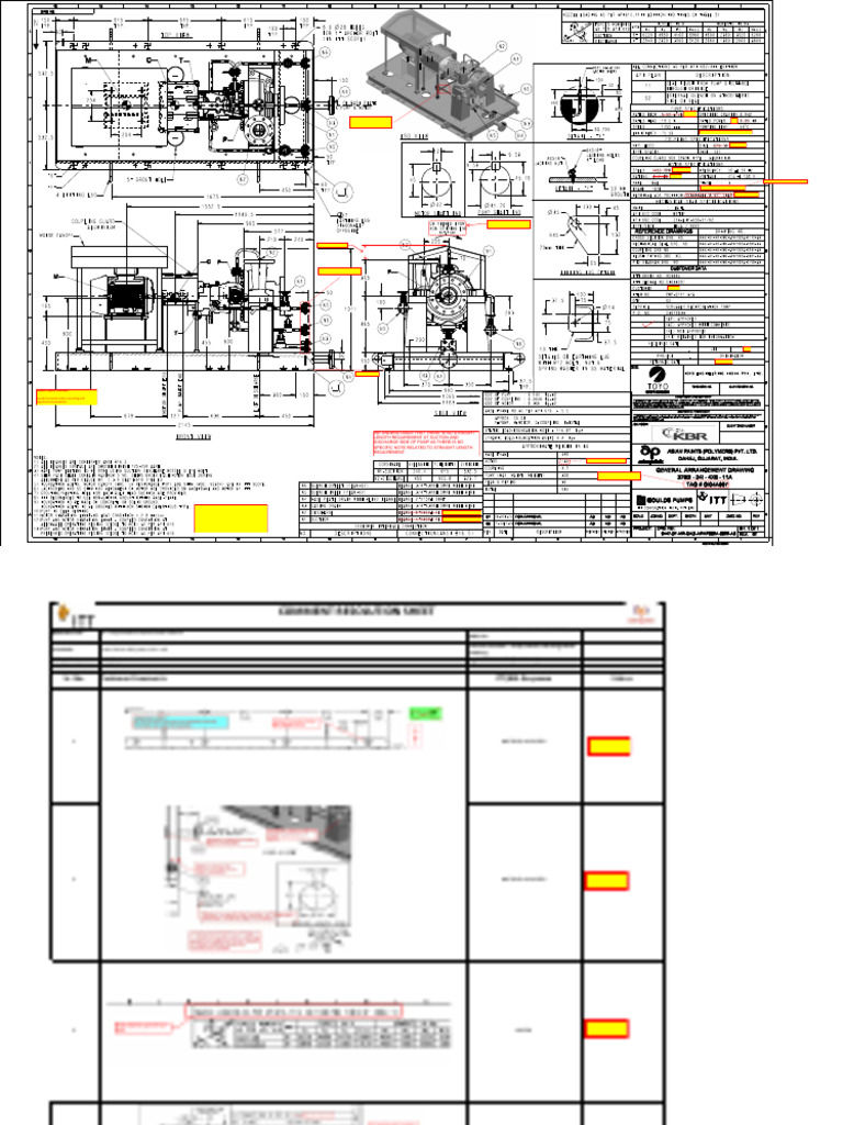 Pump General Arrangement Drawing | PDF | Pump
