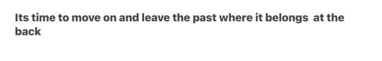 Its Time To Move On and Leave The Past Where It Belongs at The Bach | PDF