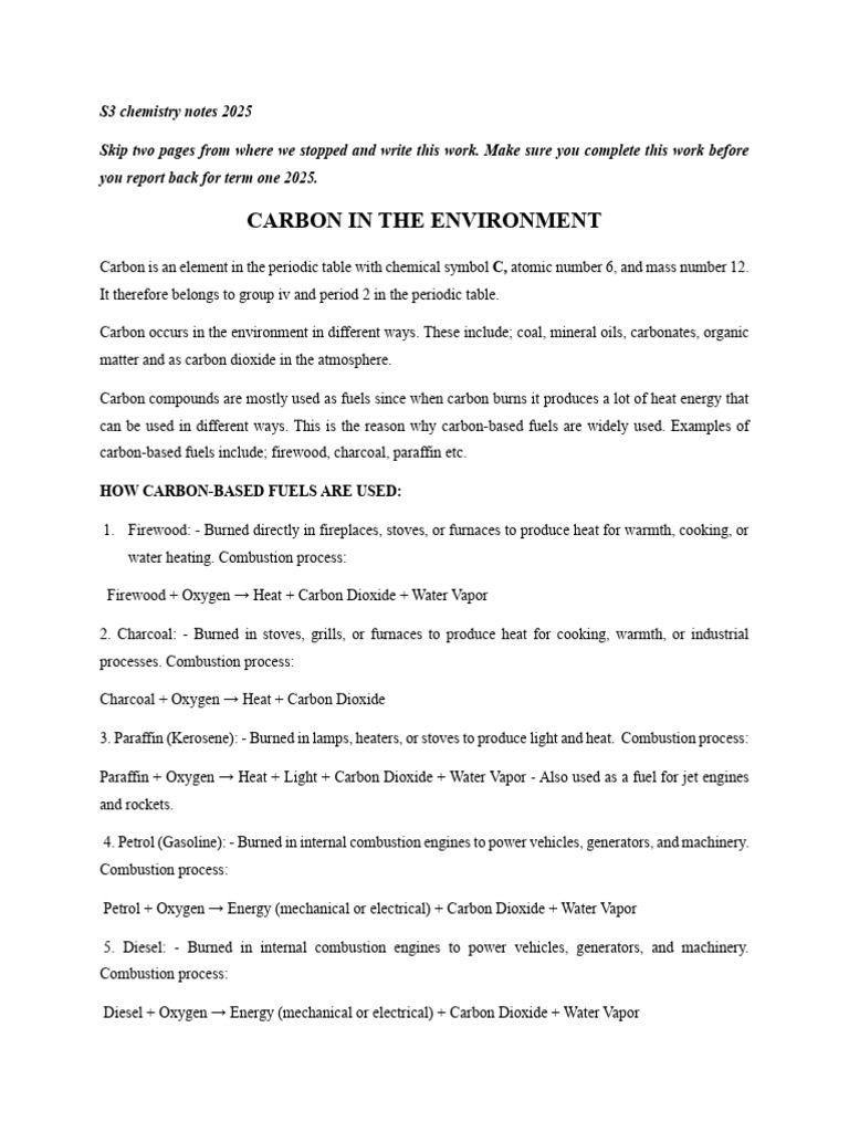 Carbon-Based Fuels: Uses and Impact | PDF | Fuels | Climate Change