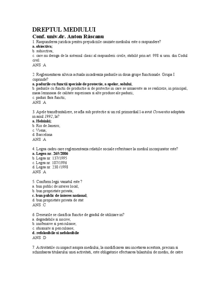 Legea Mediului 137 Actualizata