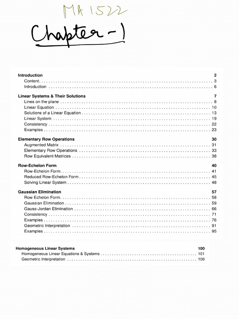 MA1522 Compressed Notes Chapter | PDF